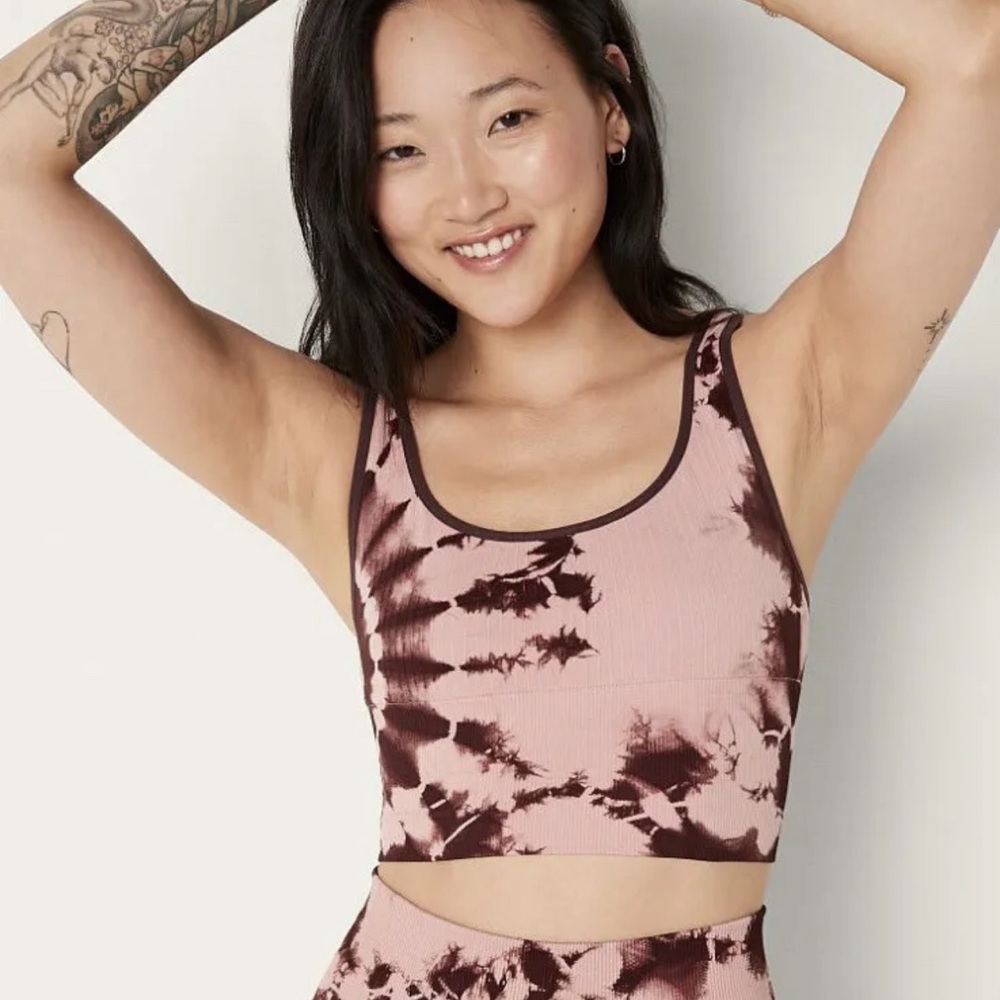 PINK VS Active Tie Dye Seamless Scoop Neck Lightly Lined Sports Bra Women’s S